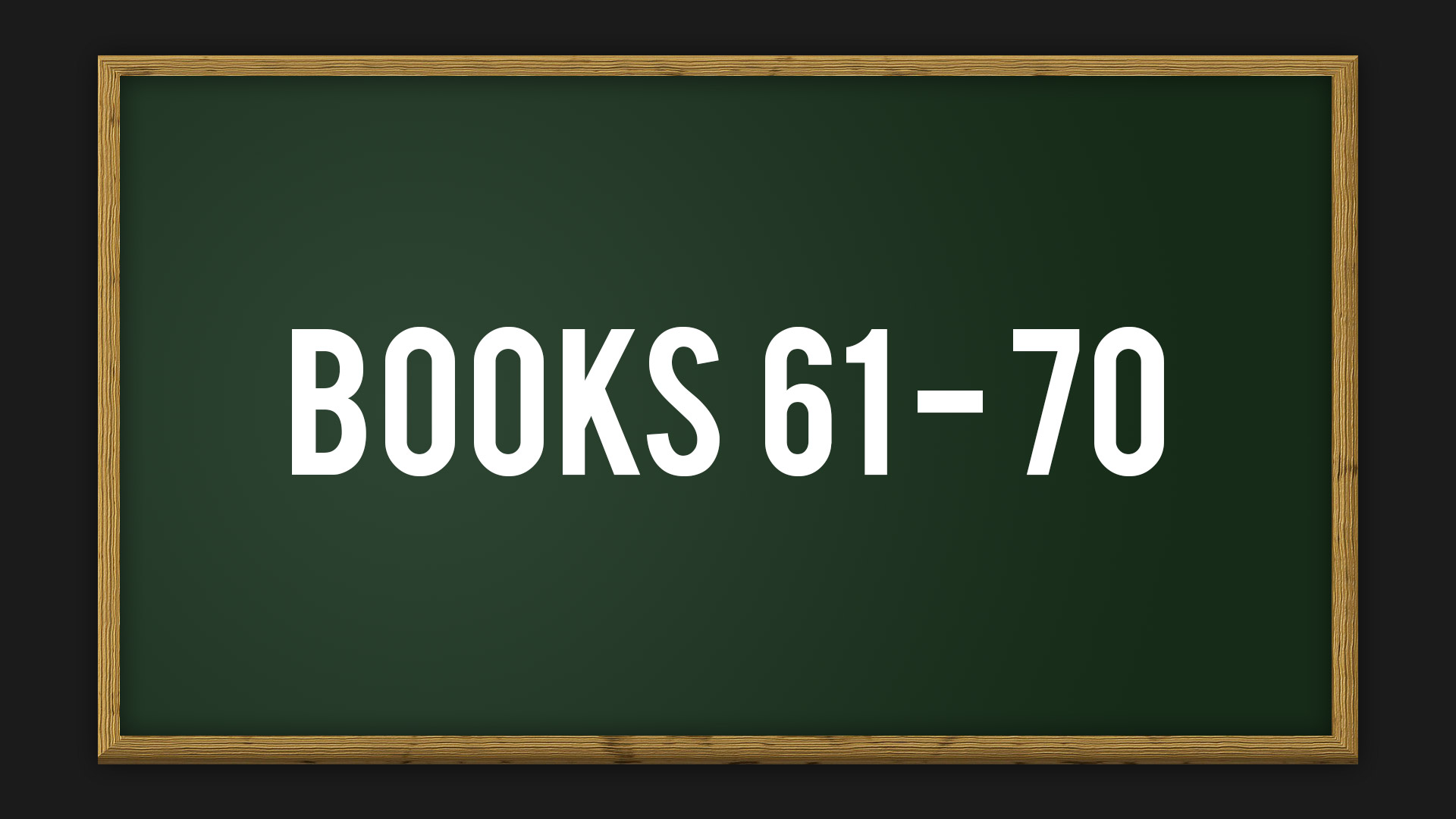 Books 61 - 70